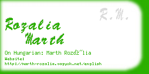 rozalia marth business card